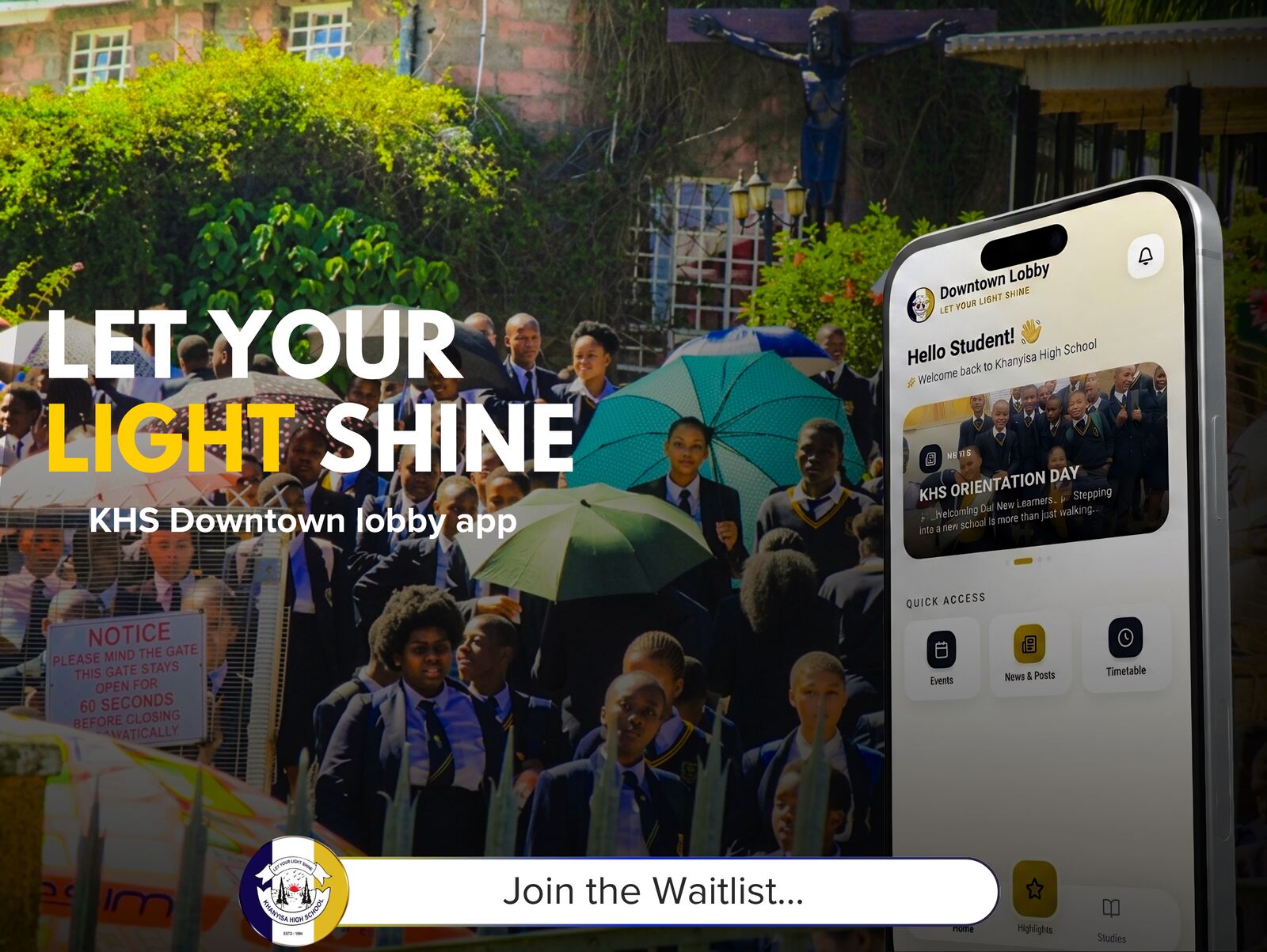 KHS Downtown Lobby App mockup